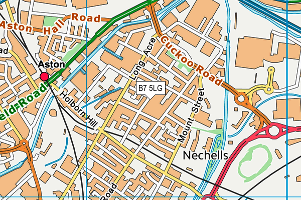 B7 5LG map - OS VectorMap District (Ordnance Survey)