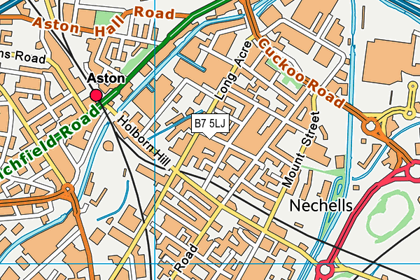 B7 5LJ map - OS VectorMap District (Ordnance Survey)