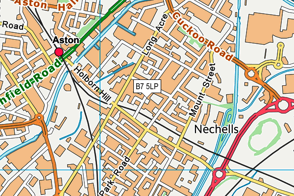 B7 5LP map - OS VectorMap District (Ordnance Survey)