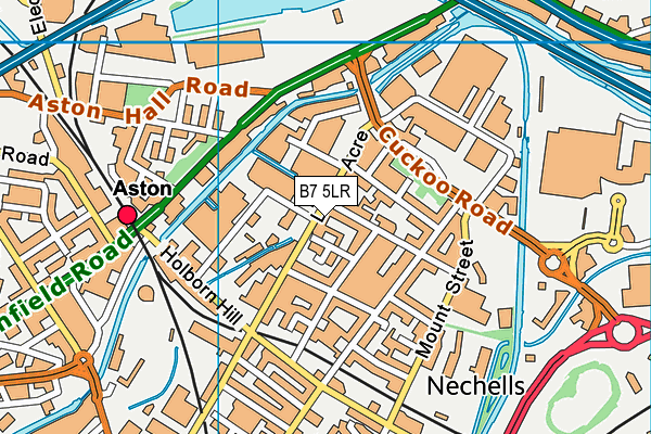 B7 5LR map - OS VectorMap District (Ordnance Survey)
