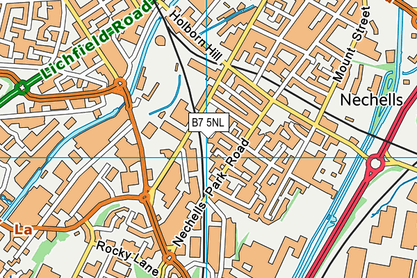 B7 5NL map - OS VectorMap District (Ordnance Survey)