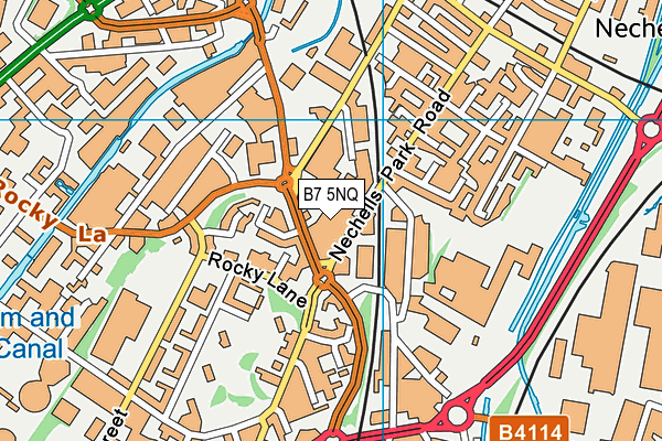 B7 5NQ map - OS VectorMap District (Ordnance Survey)