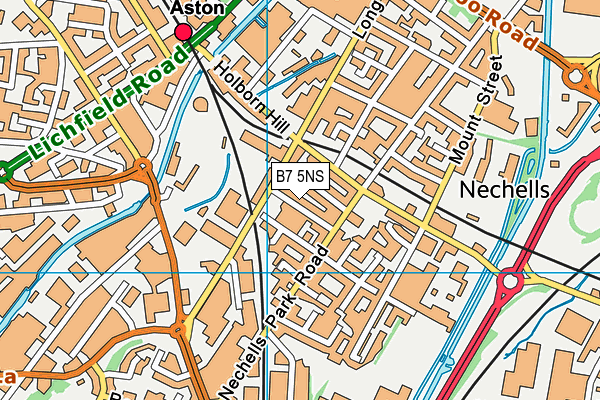 St Clement's Church of England Academy map (B7 5NS) - OS VectorMap District (Ordnance Survey)