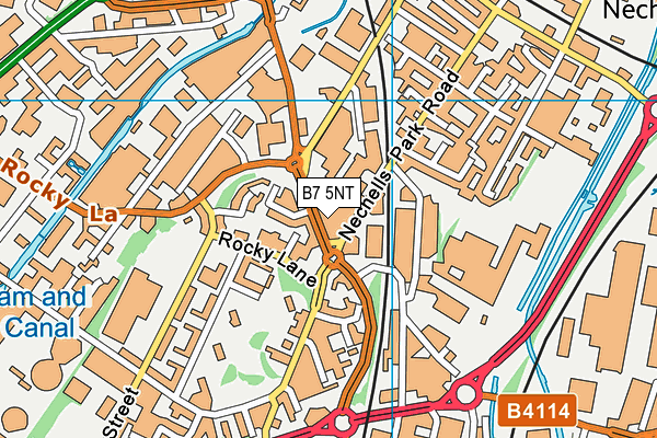 B7 5NT map - OS VectorMap District (Ordnance Survey)