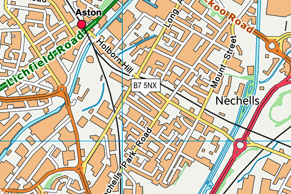 B7 5NX map - OS VectorMap District (Ordnance Survey)