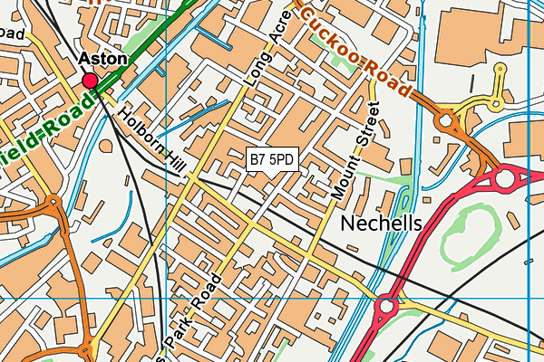 B7 5PD map - OS VectorMap District (Ordnance Survey)