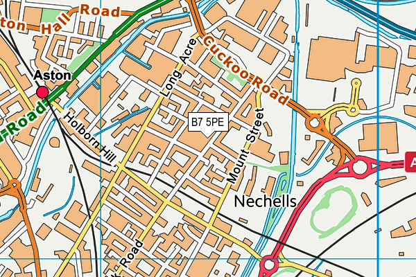 B7 5PE map - OS VectorMap District (Ordnance Survey)