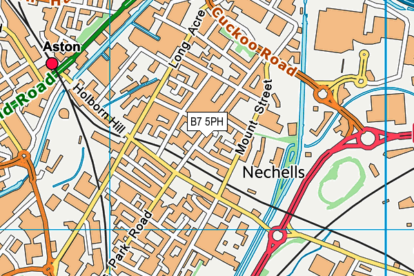 B7 5PH map - OS VectorMap District (Ordnance Survey)