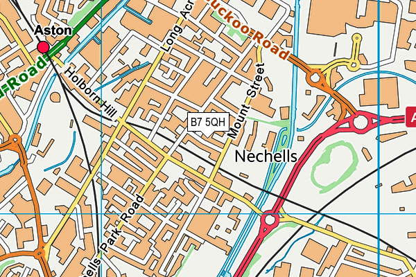 B7 5QH map - OS VectorMap District (Ordnance Survey)