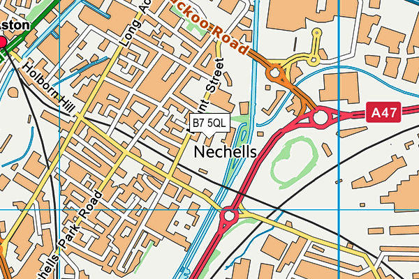 B7 5QL map - OS VectorMap District (Ordnance Survey)