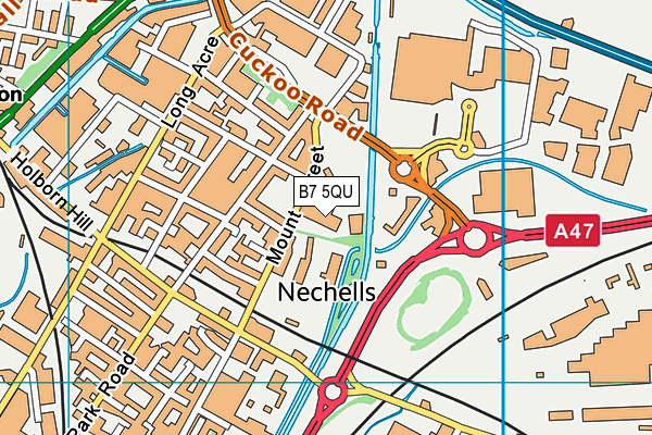 B7 5QU map - OS VectorMap District (Ordnance Survey)