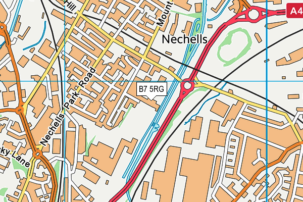 B7 5RG map - OS VectorMap District (Ordnance Survey)