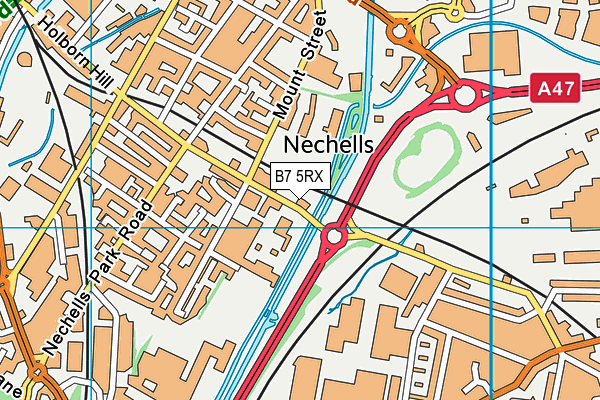 B7 5RX map - OS VectorMap District (Ordnance Survey)