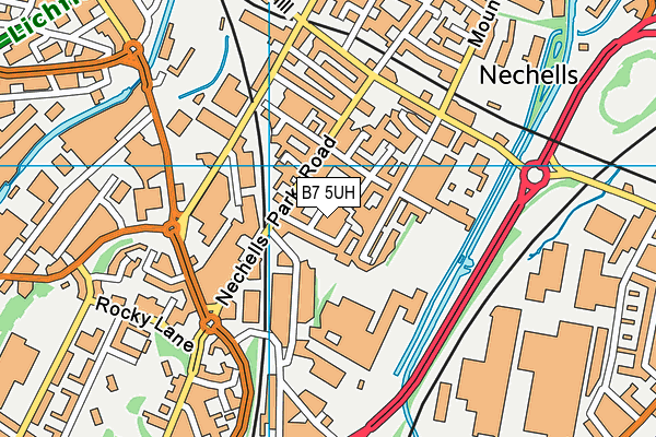 B7 5UH map - OS VectorMap District (Ordnance Survey)