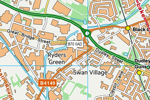 B70 0AD map - OS VectorMap District (Ordnance Survey)