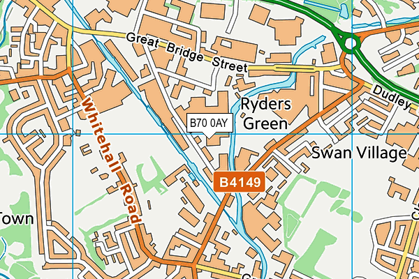 B70 0AY map - OS VectorMap District (Ordnance Survey)