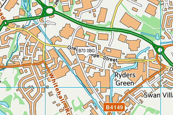 B70 0BG map - OS VectorMap District (Ordnance Survey)