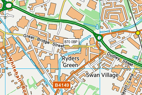 B70 0BP map - OS VectorMap District (Ordnance Survey)