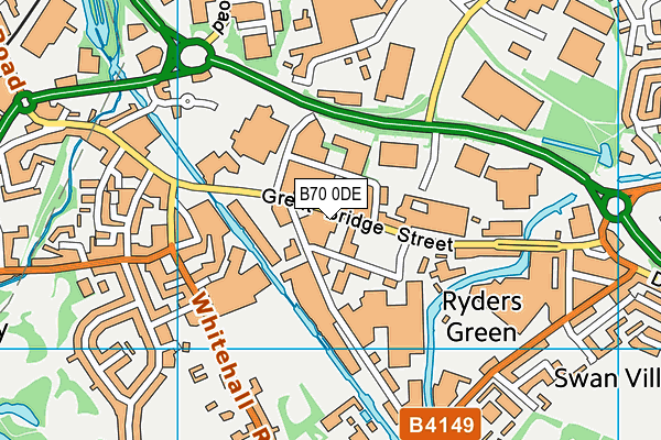 B70 0DE map - OS VectorMap District (Ordnance Survey)