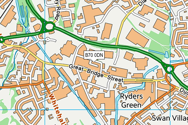 B70 0DN map - OS VectorMap District (Ordnance Survey)