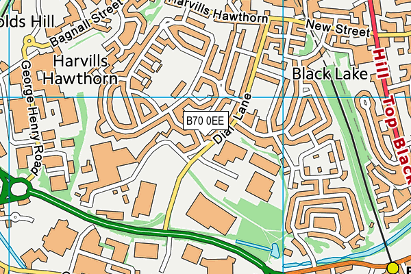 B70 0EE map - OS VectorMap District (Ordnance Survey)