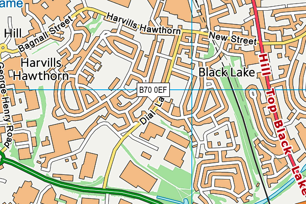 B70 0EF map - OS VectorMap District (Ordnance Survey)