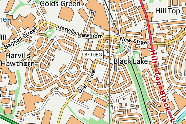 B70 0EG map - OS VectorMap District (Ordnance Survey)