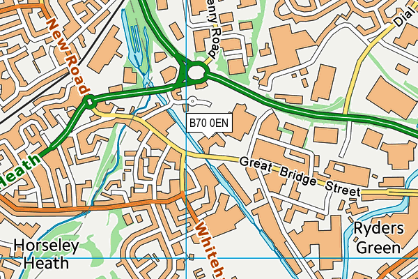 B70 0EN map - OS VectorMap District (Ordnance Survey)