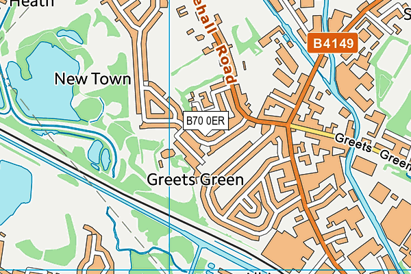 B70 0ER map - OS VectorMap District (Ordnance Survey)