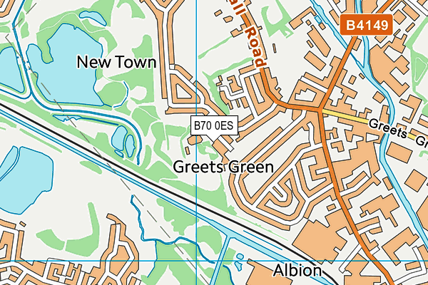 Newtown Primary School map (B70 0ES) - OS VectorMap District (Ordnance Survey)