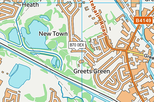 B70 0EX map - OS VectorMap District (Ordnance Survey)