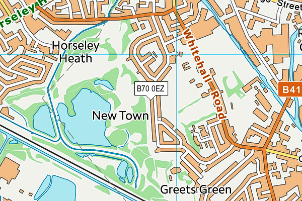 B70 0EZ map - OS VectorMap District (Ordnance Survey)