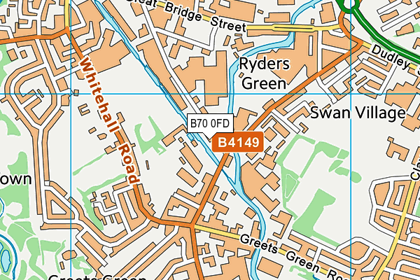B70 0FD map - OS VectorMap District (Ordnance Survey)