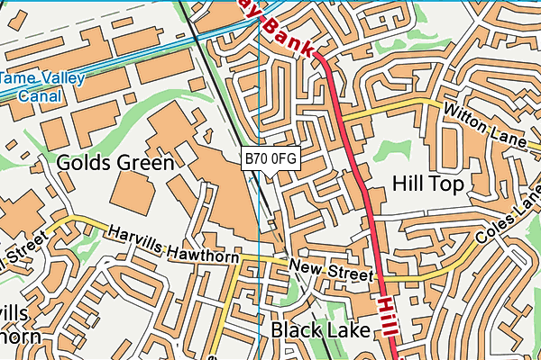 B70 0FG map - OS VectorMap District (Ordnance Survey)