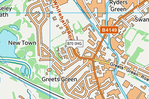 B70 0HG map - OS VectorMap District (Ordnance Survey)