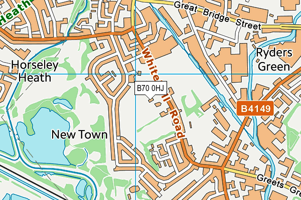 B70 0HJ map - OS VectorMap District (Ordnance Survey)