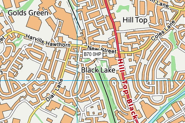 B70 0HP map - OS VectorMap District (Ordnance Survey)