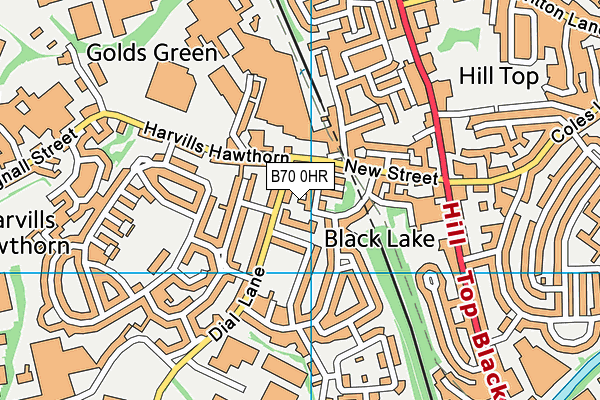 B70 0HR map - OS VectorMap District (Ordnance Survey)