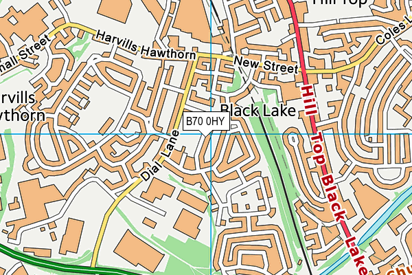 B70 0HY map - OS VectorMap District (Ordnance Survey)