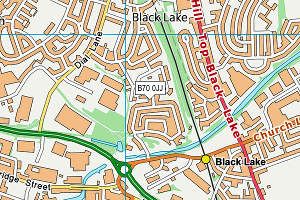 B70 0JJ map - OS VectorMap District (Ordnance Survey)