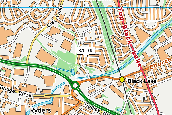 B70 0JU map - OS VectorMap District (Ordnance Survey)