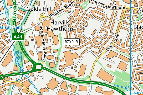 B70 0LR map - OS VectorMap District (Ordnance Survey)