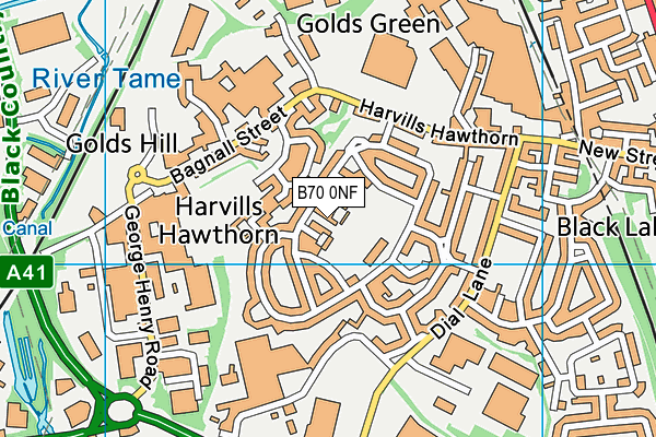 B70 0NF map - OS VectorMap District (Ordnance Survey)