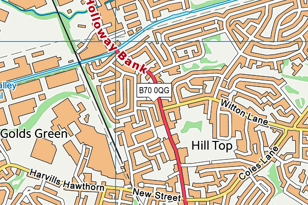 B70 0QG map - OS VectorMap District (Ordnance Survey)