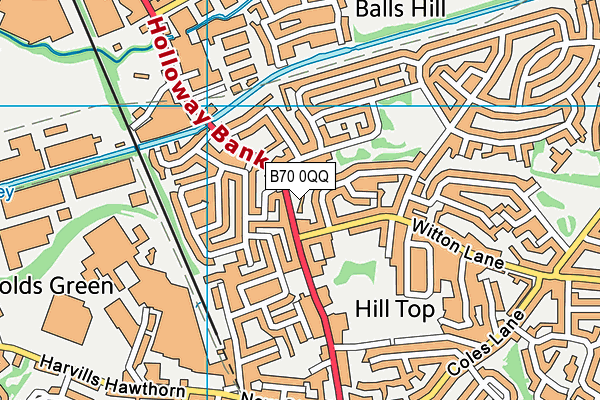 B70 0QQ map - OS VectorMap District (Ordnance Survey)