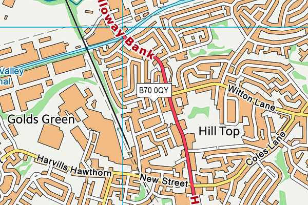 B70 0QY map - OS VectorMap District (Ordnance Survey)