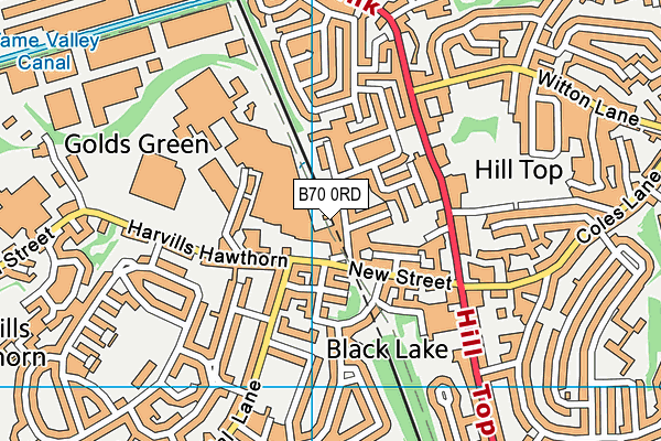 B70 0RD map - OS VectorMap District (Ordnance Survey)