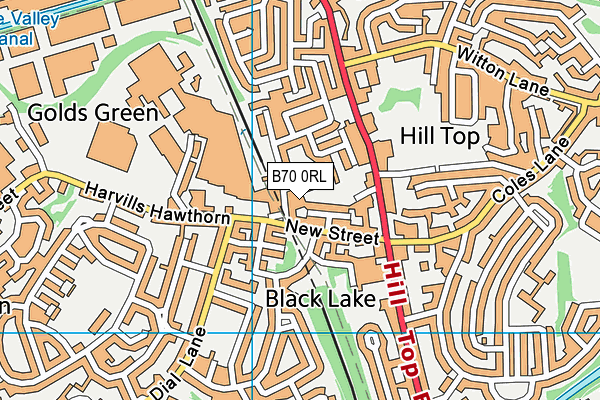 B70 0RL map - OS VectorMap District (Ordnance Survey)