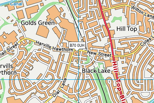 B70 0UH map - OS VectorMap District (Ordnance Survey)