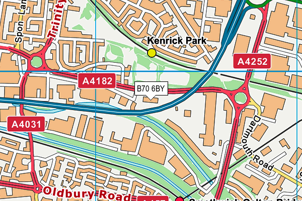 B70 6BY map - OS VectorMap District (Ordnance Survey)